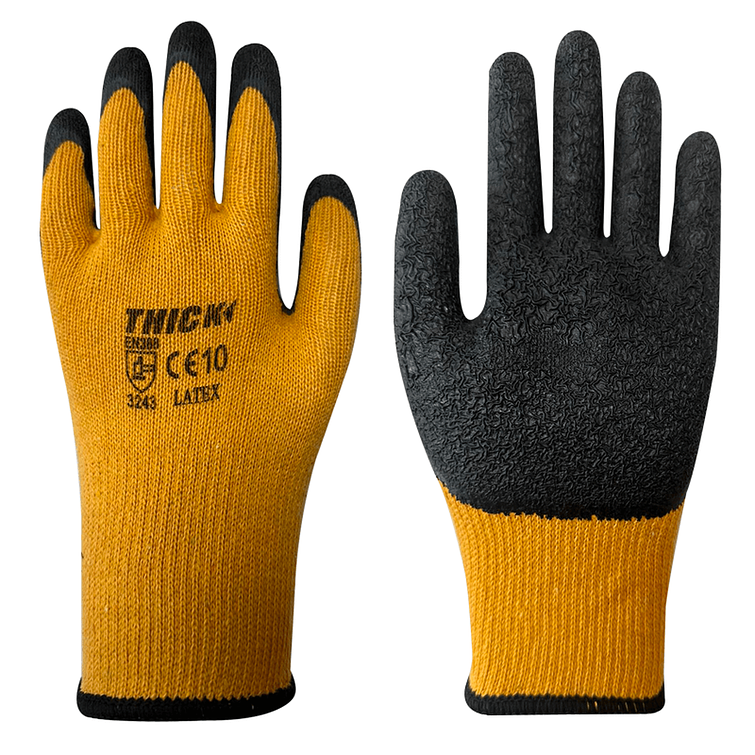 Guante Palma Latex Amarillo Estandar 2