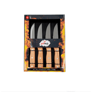 Cuchillos Para Carne Box 4 Grilltech