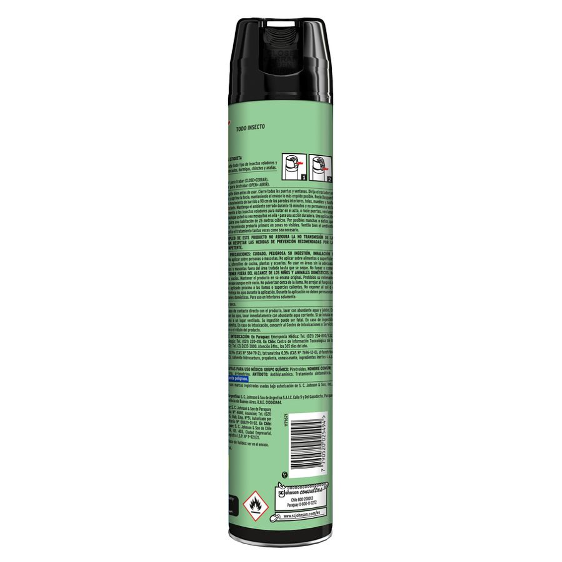Insecticida Baygon Mata Moscas Y Mosquitos 450Ml 3