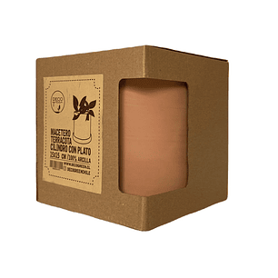 Macetero 15X15 Cilindro Terracota Con Plato