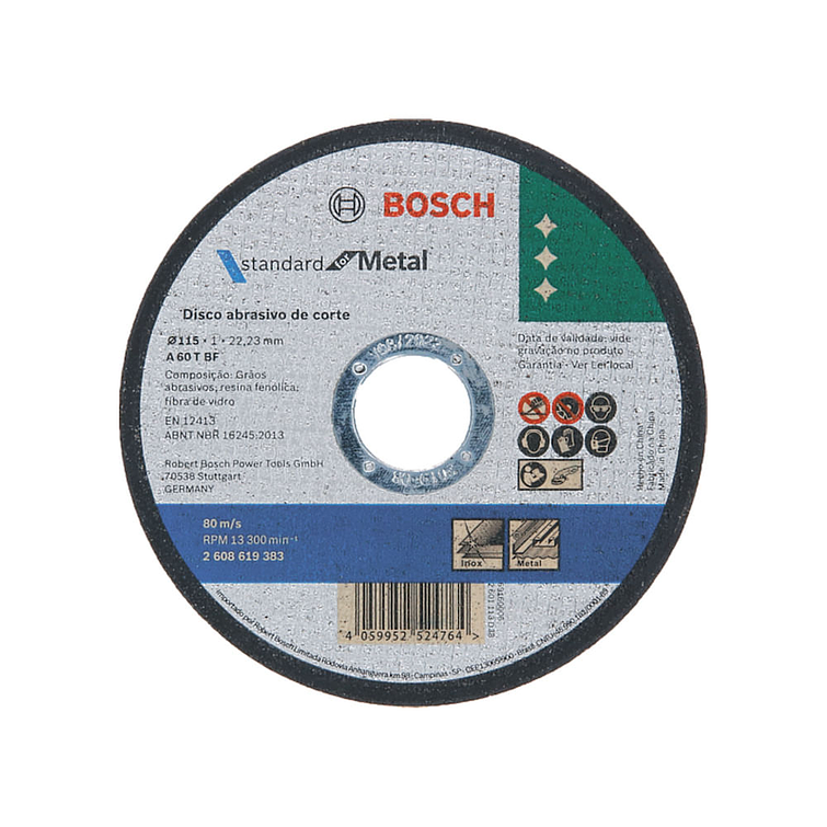 Disco Corte Standard For Metal + Inox 4 1/2 X 1Mm (2608619383) Bosch 1