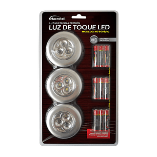 Luz De Toque 3 Led Macrotel