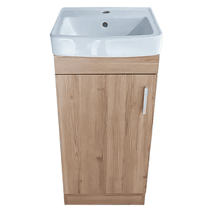 Kit Mueble Claire 40 Rustico + Cubierta Blanche