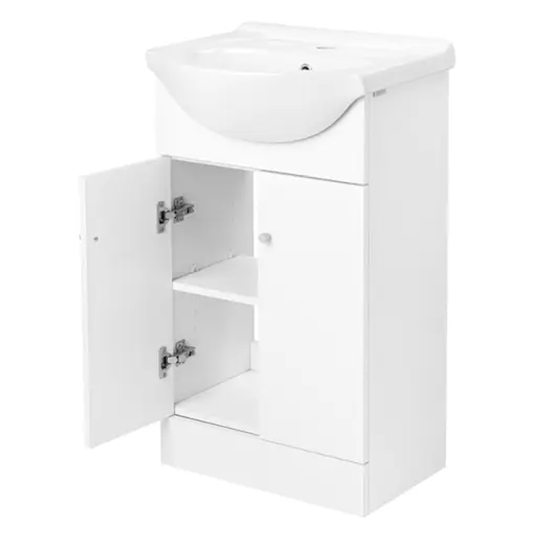 Kit Mueble Marie 50 Blanco + Cubierta Blanche 80X50 2