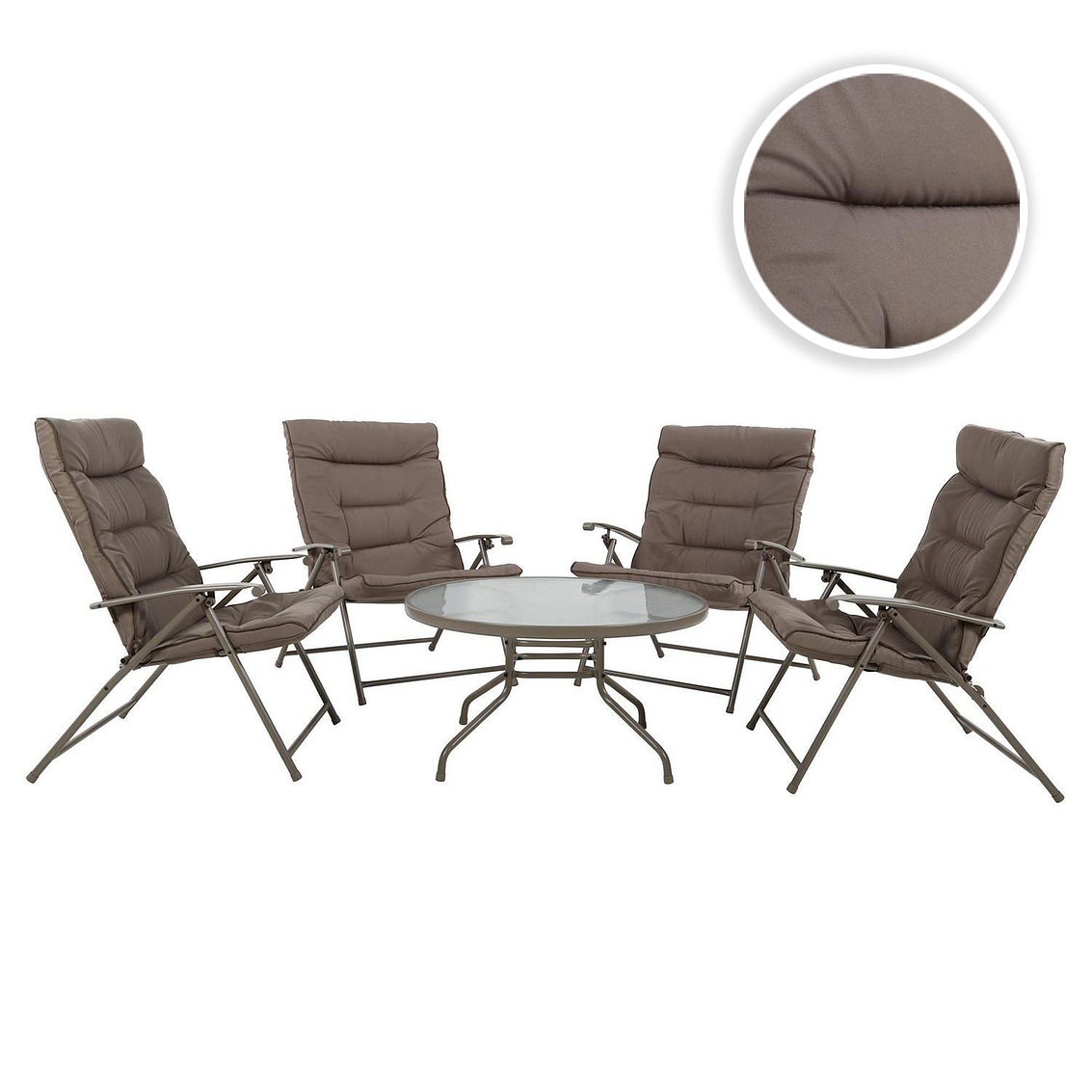 Juego De Terraza Sao Paulo 4P + Mesa Centro Redondo 2