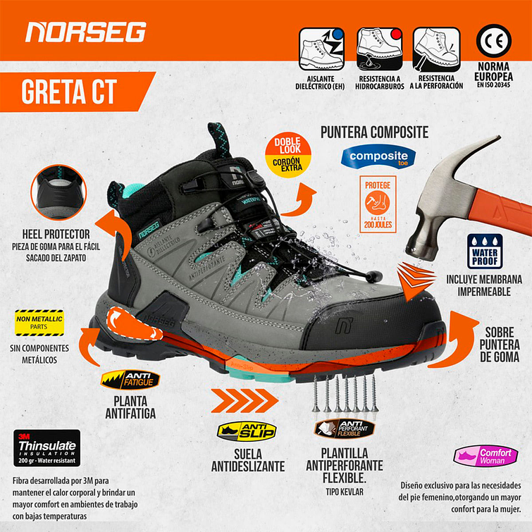 Botin Seg. Norseg Greta Ct N°40 [Linea Mujer] 5