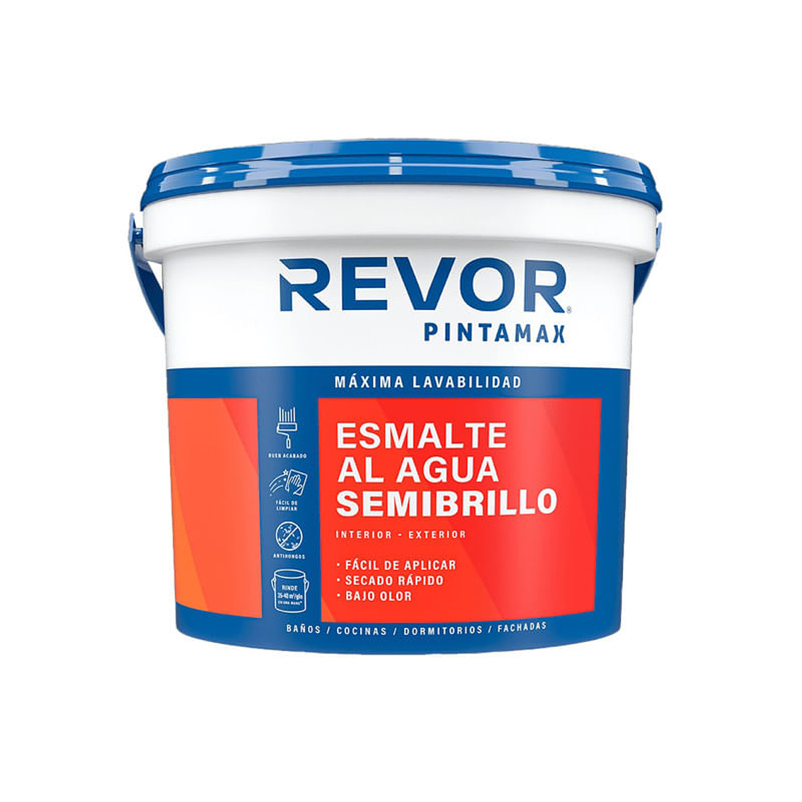 Esmalte Al Agua Semib. Revor Blanco Tineta 4Gl 1