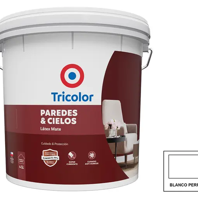 Latex Mate Paredes Y Cielos Blanco Perfecto 4 Gl 2