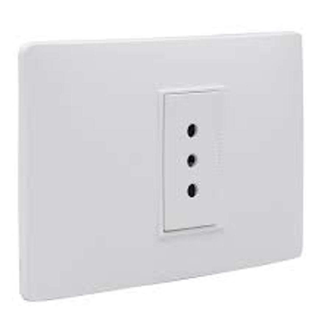 Placa Enchufe Simple 10A Blanco 1
