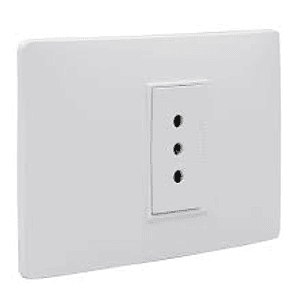 Placa Enchufe Simple 10A Blanco