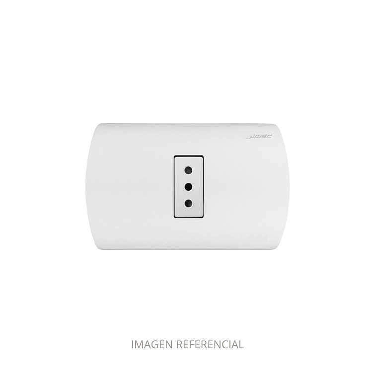 Placa Enchufe Simple 2P+T/250V-10A Blanco 1