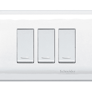 Placa Interruptor 3 Puestos 9/32 Blanco