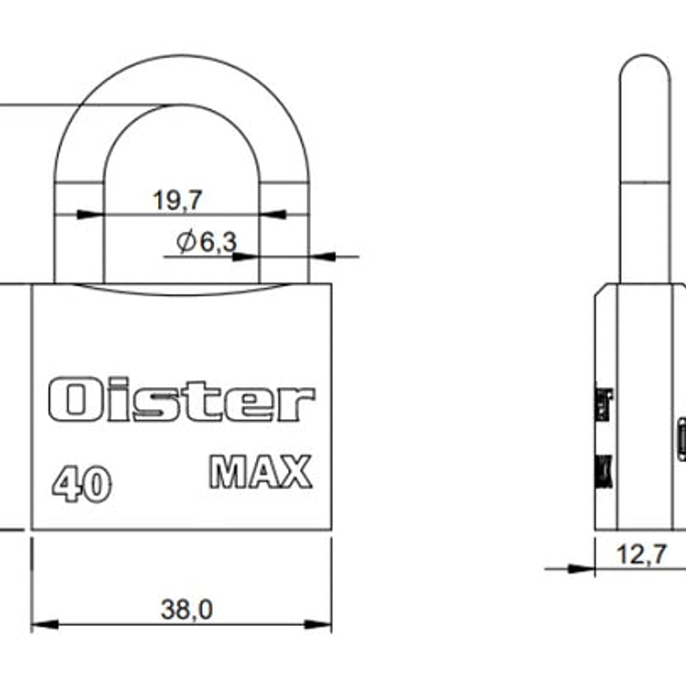 Candado Oister Max 40Mm Bt 3