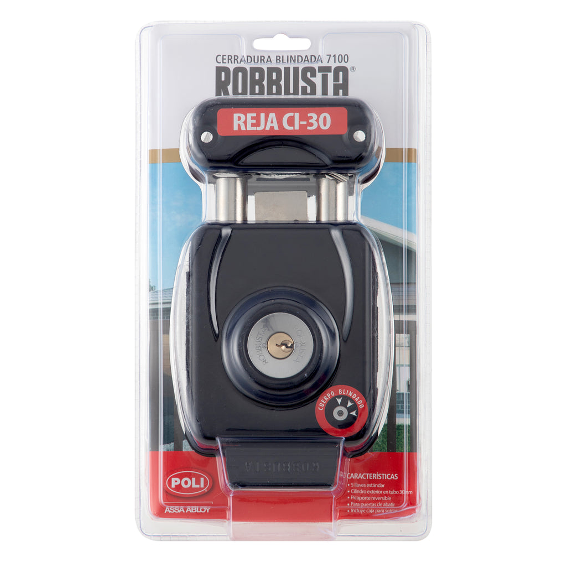 Cerr. Sobreponer Robbusta 7100 Reja C/Cj Negra 8