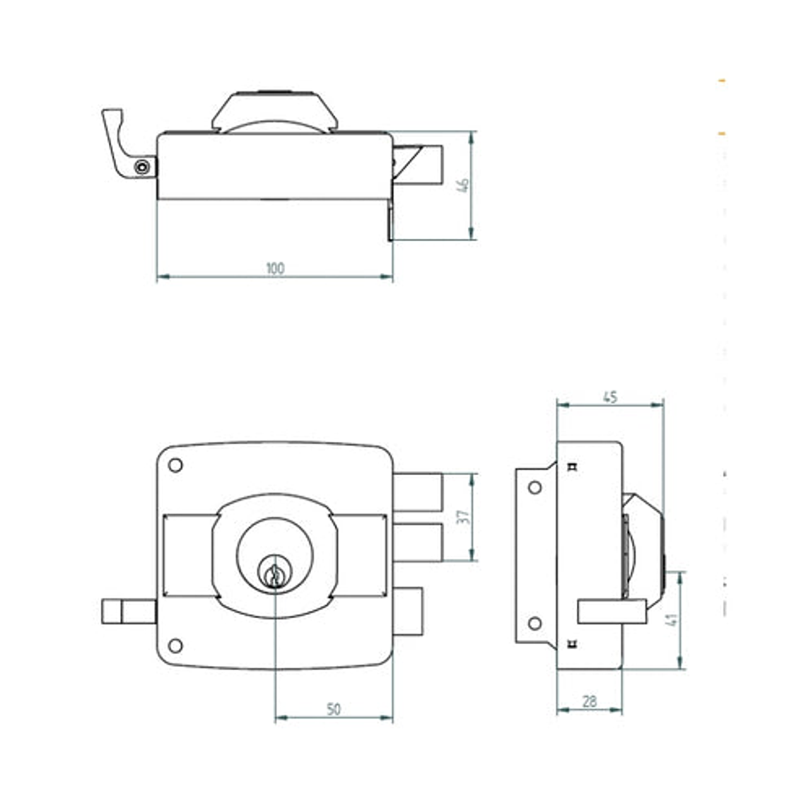 Cerr. Sobreponer Oister Mod. 110 Gris Blister 5