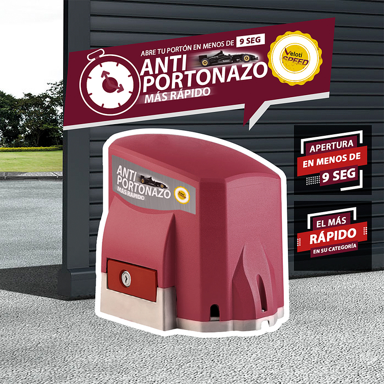 Kit Porton Veloti 500 Kg S/Cremallera 1