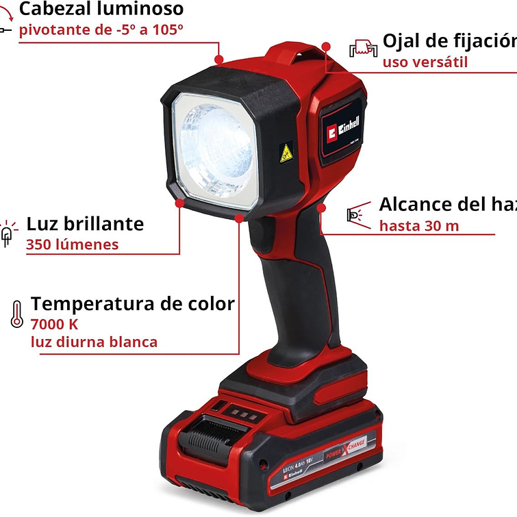 Lampara Inalambrica 18V 350Lm Tc-Cl 18/3 2