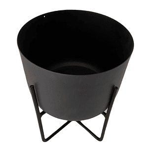 Macetero Con Pedestal L Grafito 22X26