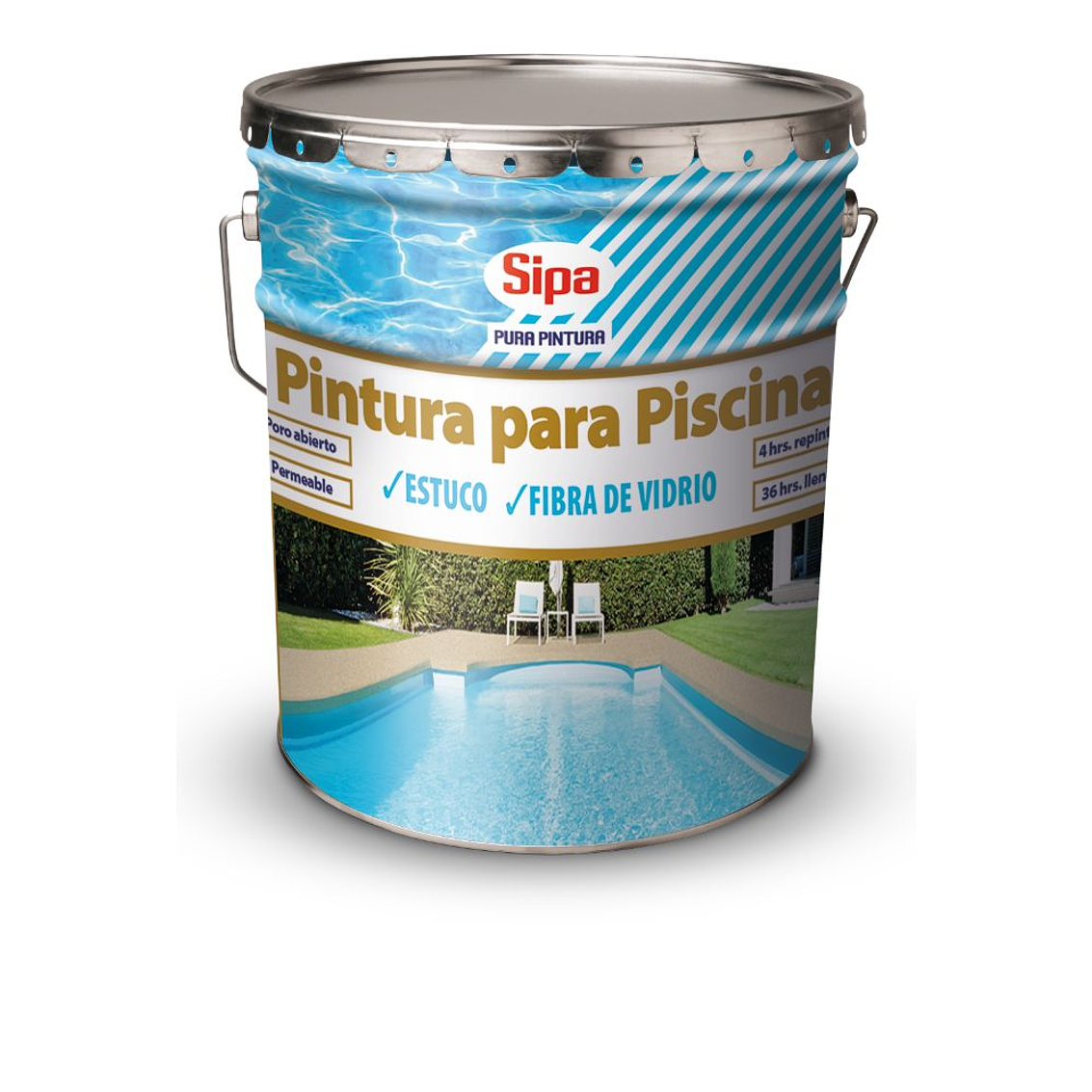 Pintura Piscina Celeste Sipa Tineta 1