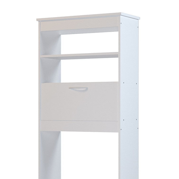 Mueble Bańo Blanco Wc Ahorrador Espacio 63X28X160Cm 3
