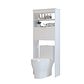 Mueble Bańo Blanco Wc Ahorrador Espacio 63X28X160Cm - Miniatura 4
