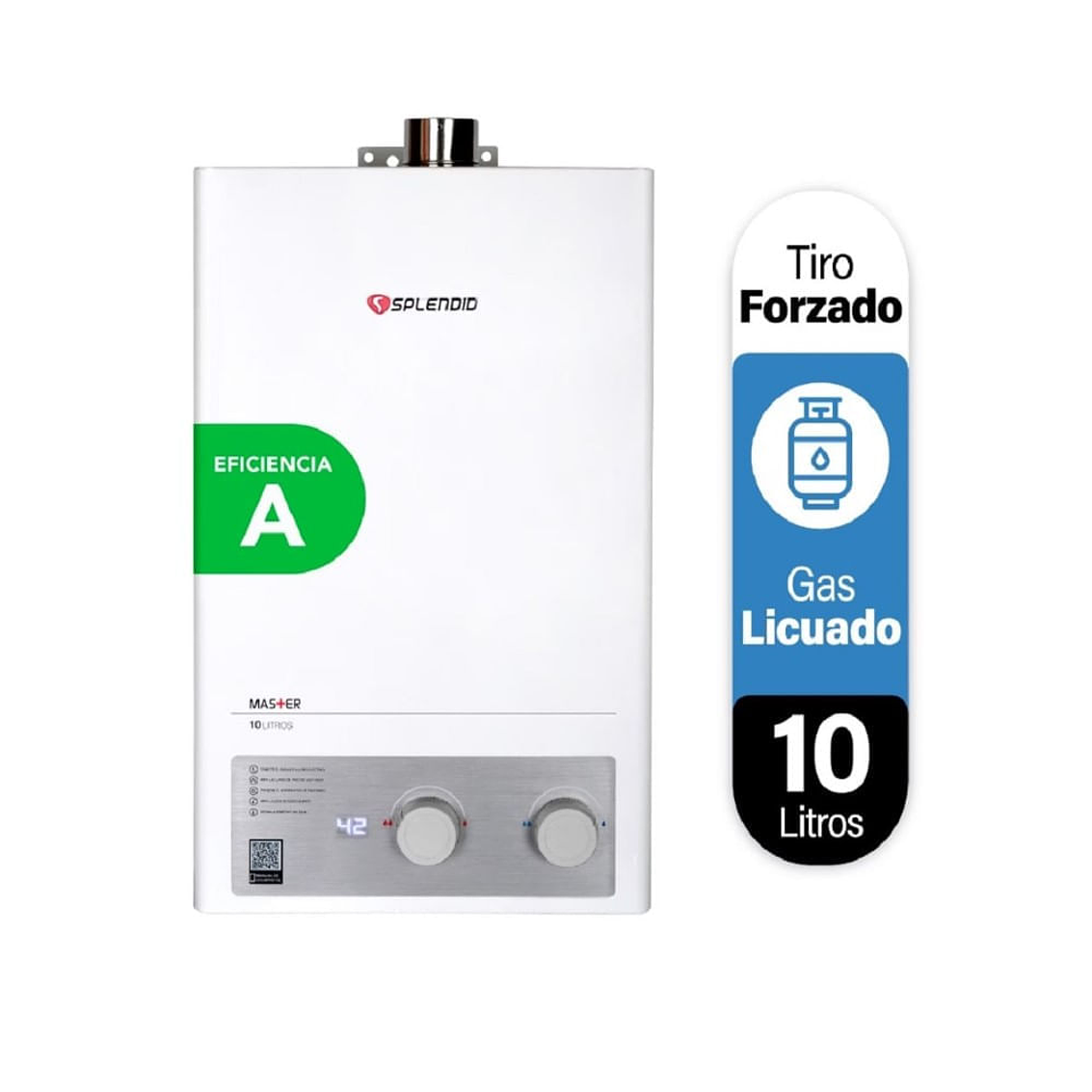 Calefont Splendid 10 Lt. Tiro Forzado Master Sin /Kit 2