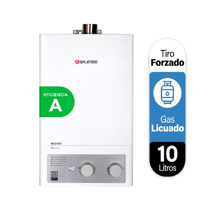 Calefont Splendid 10 Lt. Tiro Forzado Master Sin /Kit 2