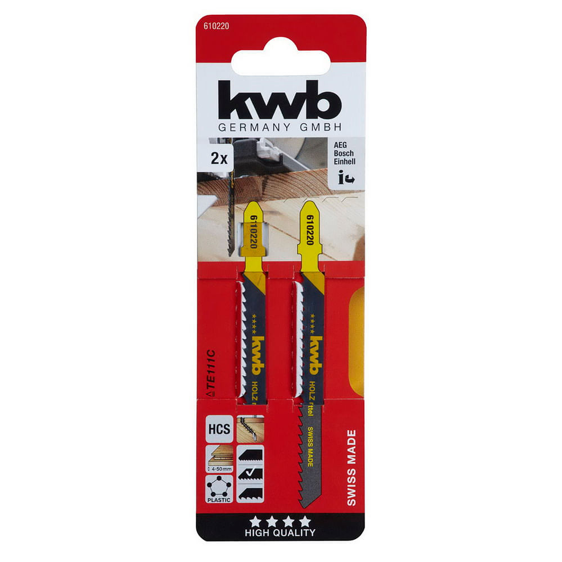 Set 2 Hojas Sierra Calar T111C Einhell 3