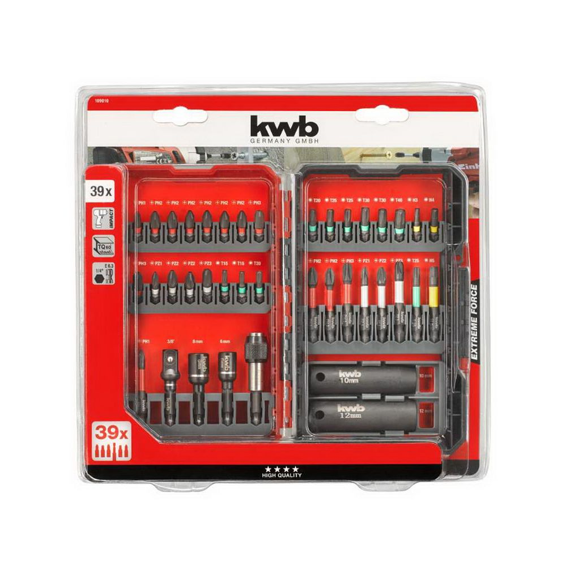 Set Puntas Einhell Impact Extreme Force 39Pz Kwb 1