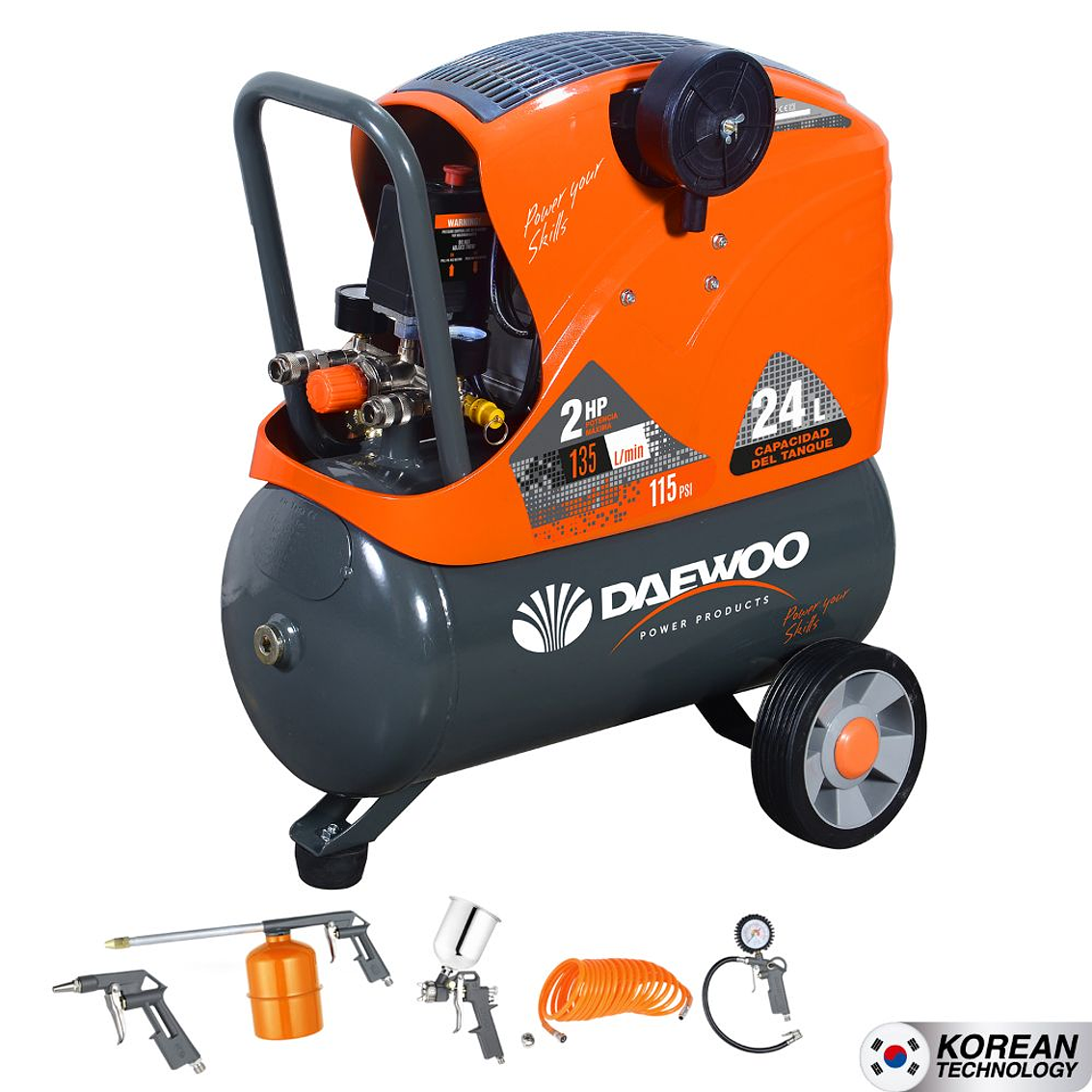 Pack Compresor Daewoo 24L + Kit 5 Pcs 1