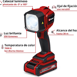 Lampara Inalambrica 18V 350Lm Tc-Cl 18/3