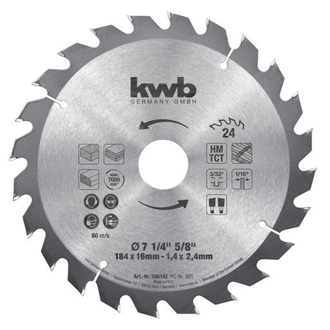 Disco Sierra Einhell 7 1/4 - 24D 1