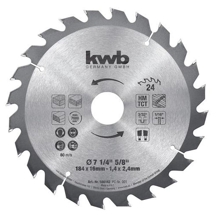 Disco Sierra Einhell 7 1/4 - 24D 1