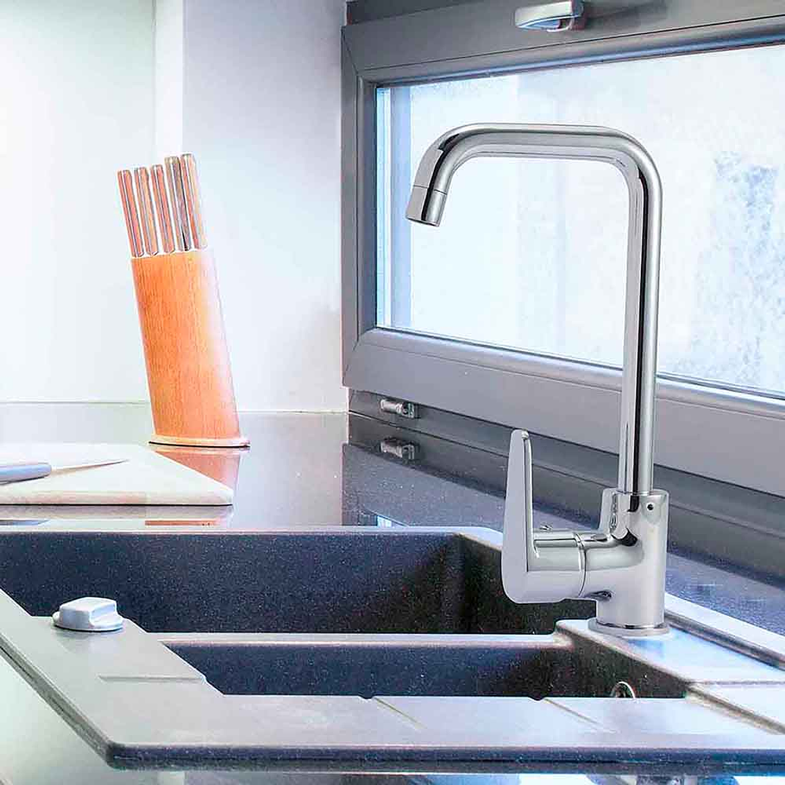 Monomando Lavaplato Dessin Cromo 40Mm 7