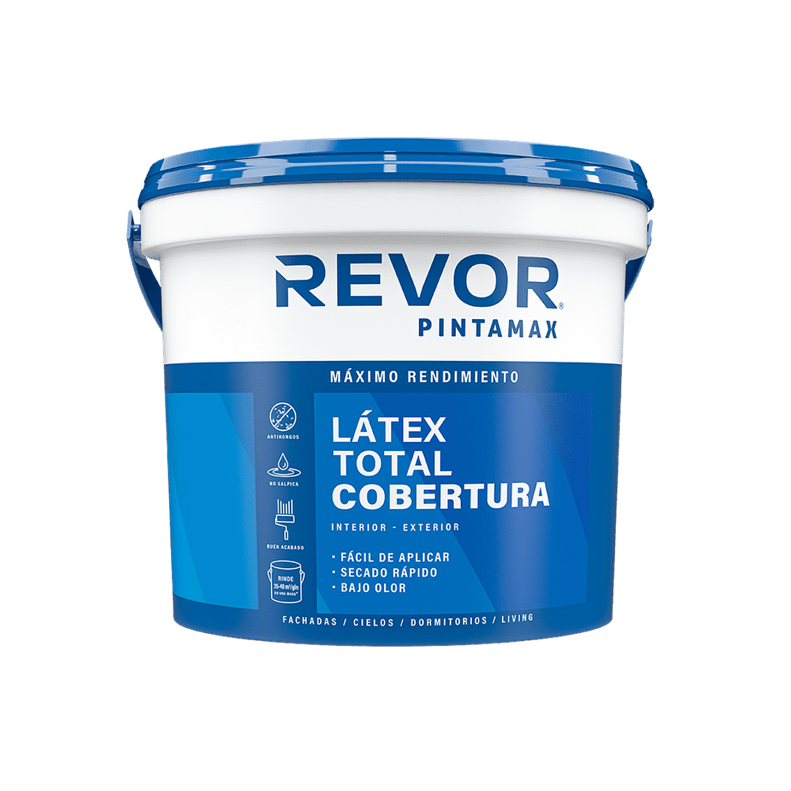 Latex Pintamax Tineta 4 Gl Blanco Revor 1