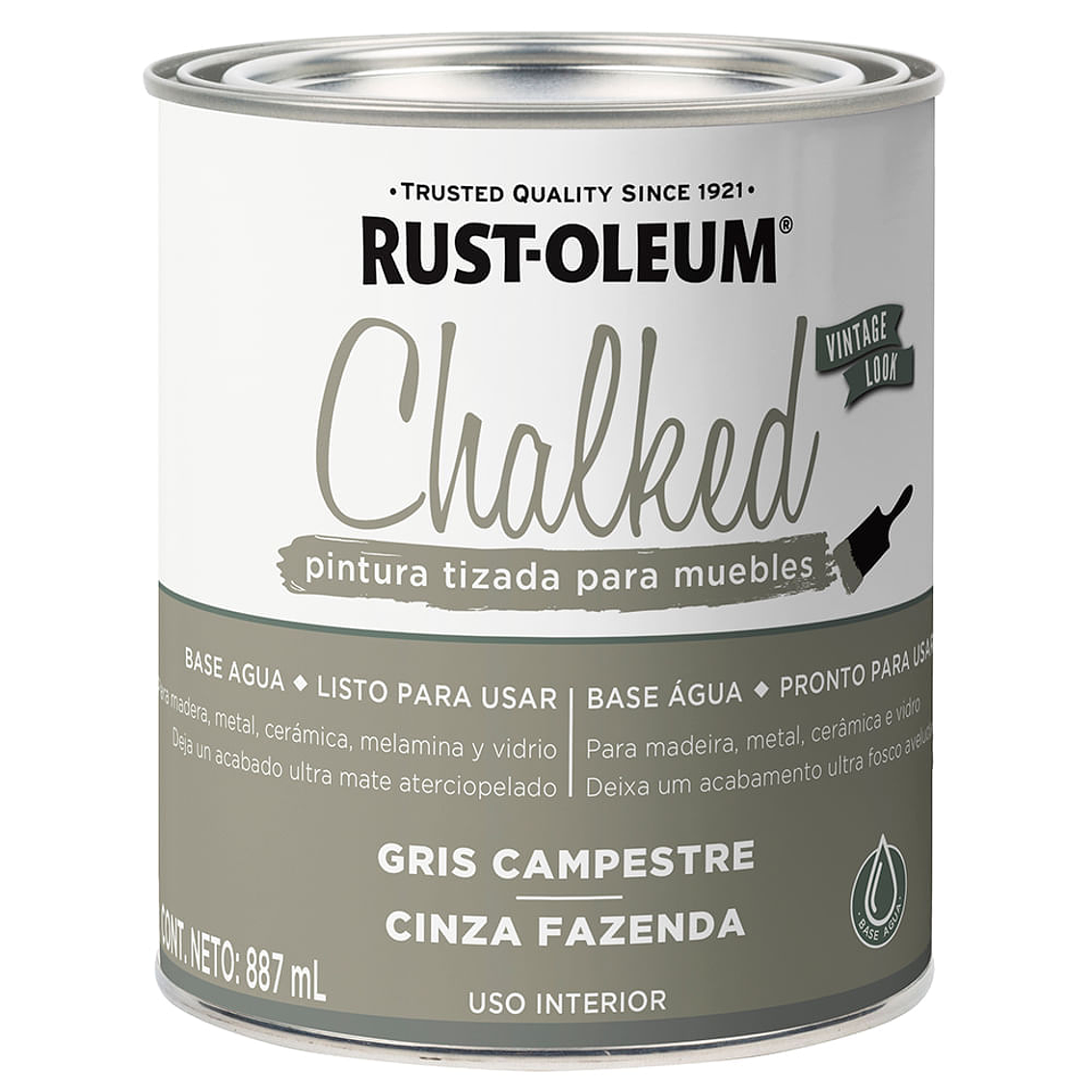Pintura Tizada Chalked Gris Campestre 0,887L 1