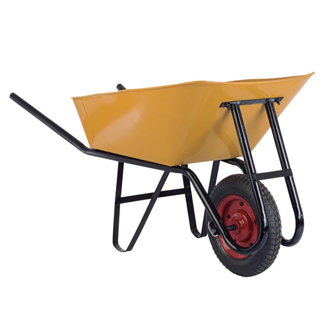 Carretilla Ocre Compensada 90 Lts. C/Rueda Pantanera Amarilla 1