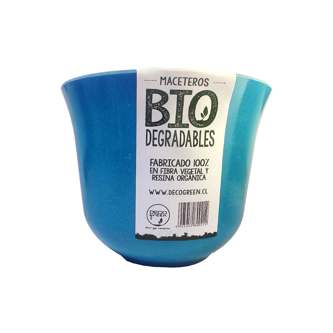 Macetero Bio Curvo Turquesa 1