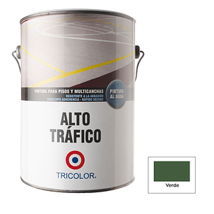 Pintura Tric. Alto Trafico Al Agua Verde Gl.