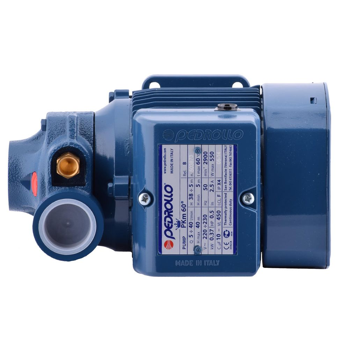 Electrobomba Pedrollo Pkm 60-1  0,5 Hp 220V 3