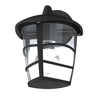 Aloria Aplique Ext Negro Alu Plastico 1X60W E27
