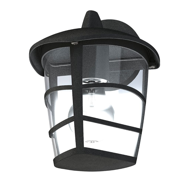 Aloria Aplique Ext Negro Alu Plastico 1X60W E27 1