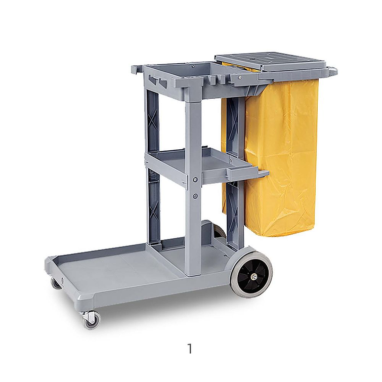 Carro Porta Utensilios Aseo C/Tapa Luster 1