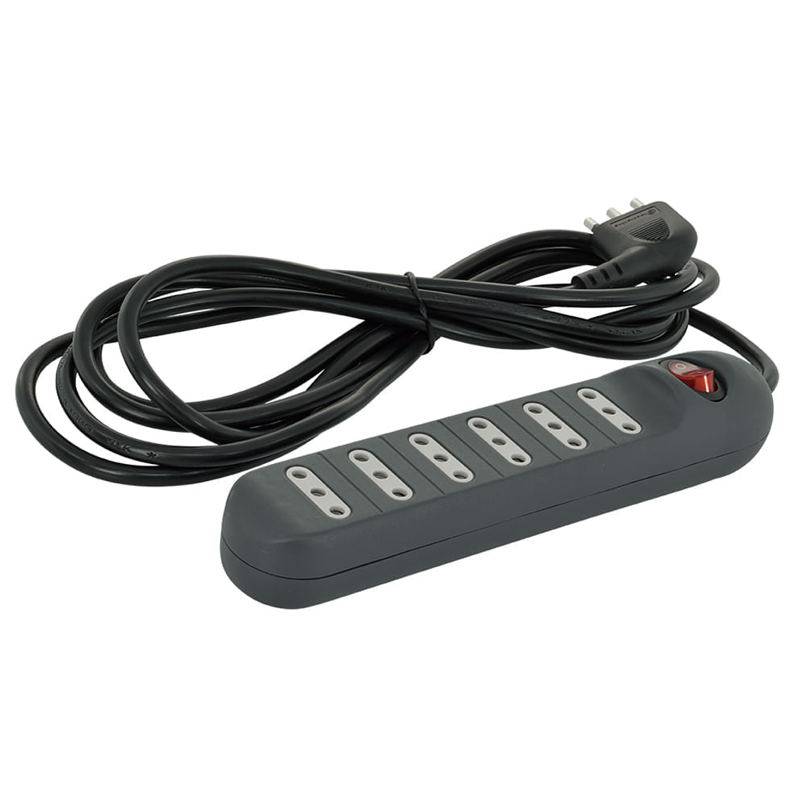 Alargador Multiple Negro 6 Tomas 3 Mts C/Interruptor 1