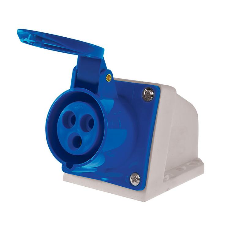 Enchufe Industrial Hembra Sobr. 16A 2P+T 220V Ip44 1