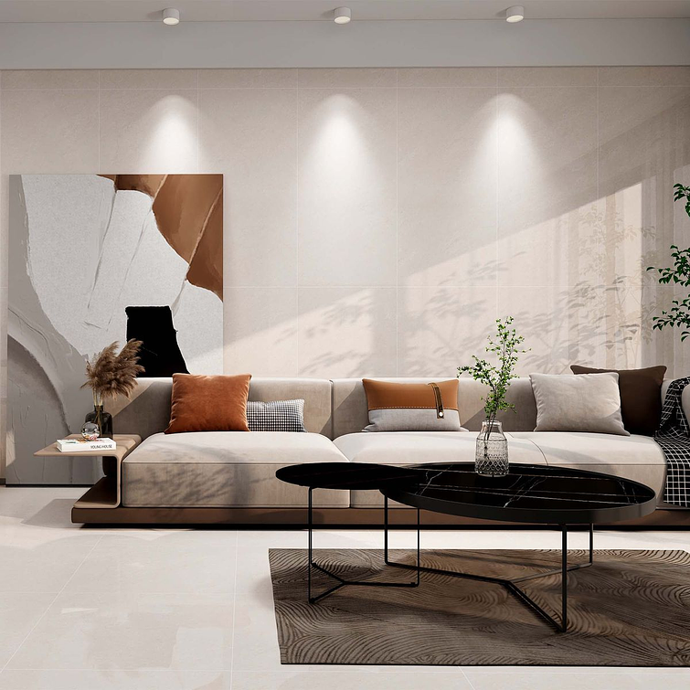 Gres Porcelanato Klipen 60X60 Allegro Ivory Blanco Pulido [1,44 Mt2 X Cj] 2