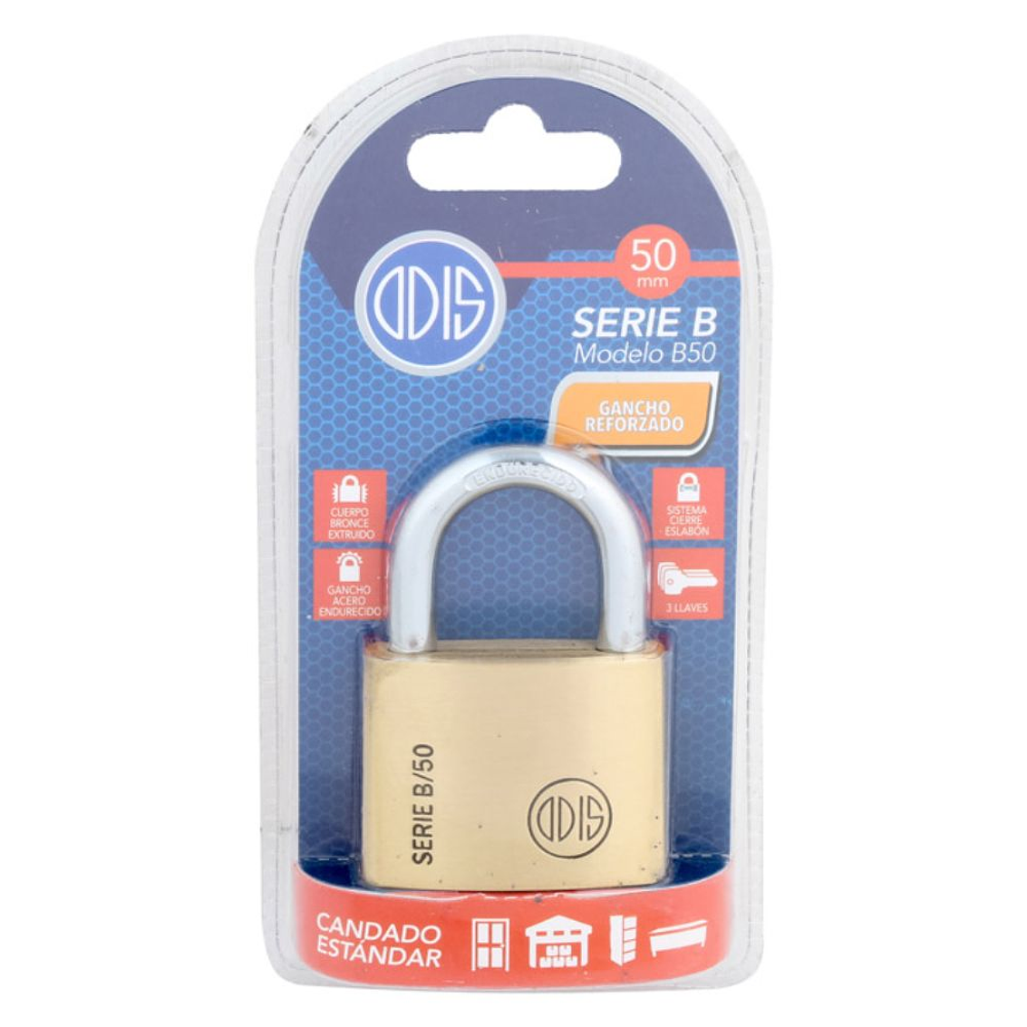 Candado Odis Serie B50 50Mm / Caja 2