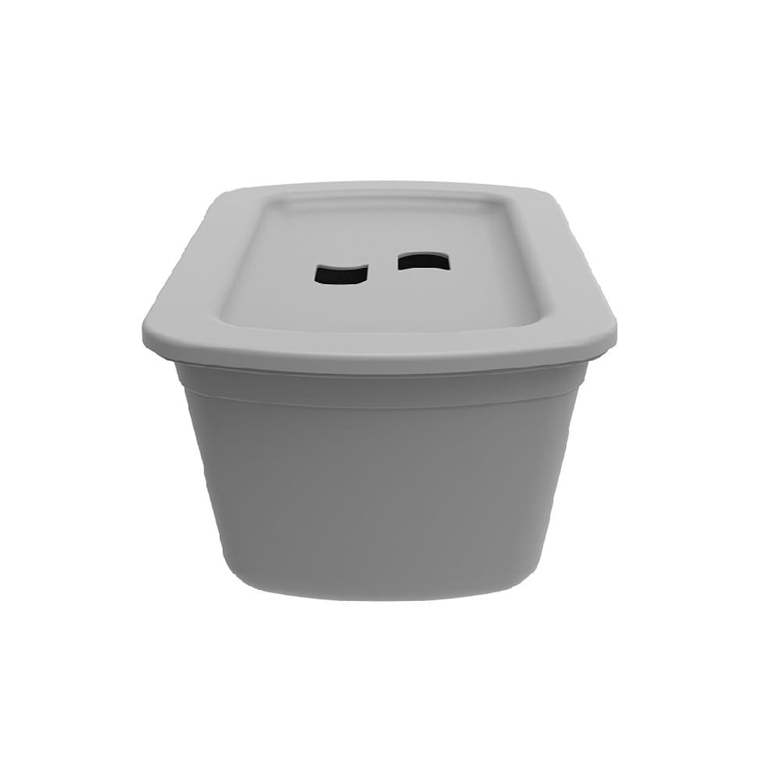 Canasta Organizadora 5L Gris Con Tapa 3