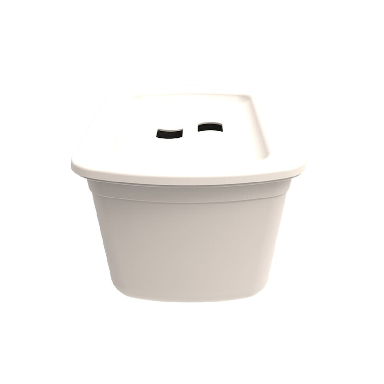 Canasta Organizadora 5L Beige Con Tapa 3