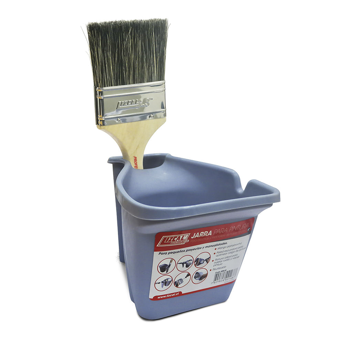 Jarra Plástica Porta Brocha Y Pintura Lizcal 1